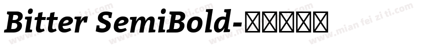 Bitter SemiBold字体转换